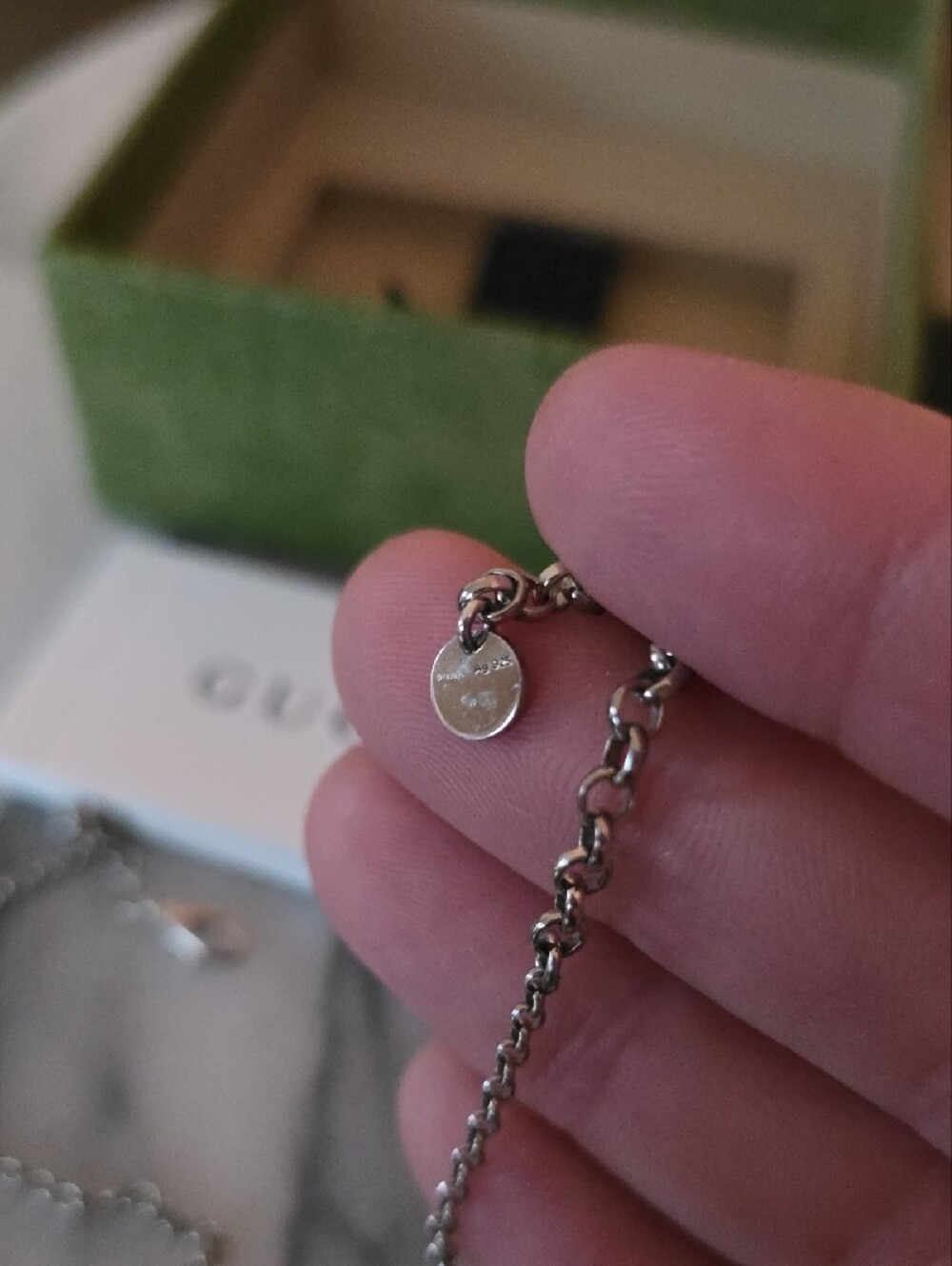 Gucci NIB Blind For Love Double Sided .925 Silver Heart Pendant Necklace 💗 - Picture 9 of 9